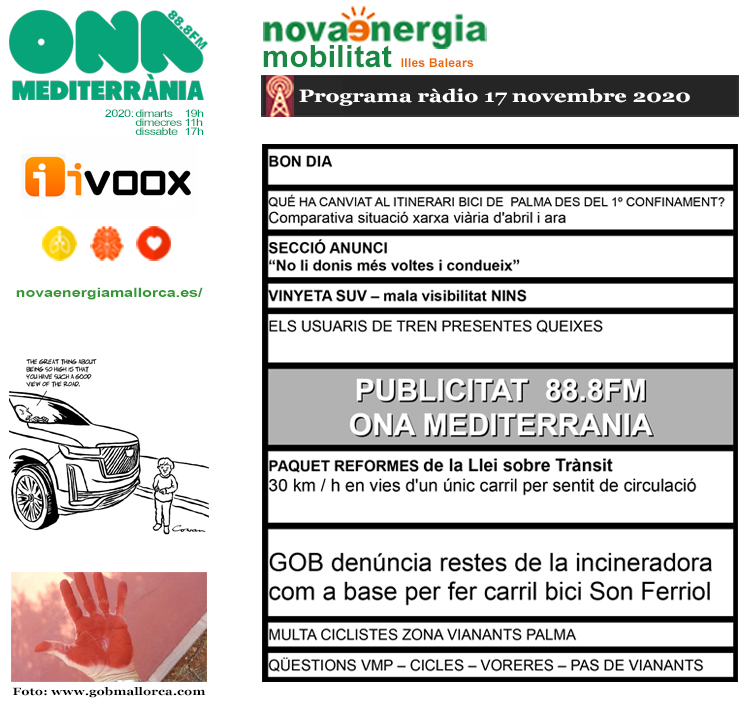Programa ràdio Revista NOVA ENERGIA MOBILITAT 17NOV2020